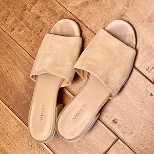 vince women suede sandal